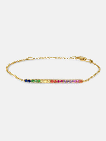 The Amalfi Chain Rainbow Bracelet